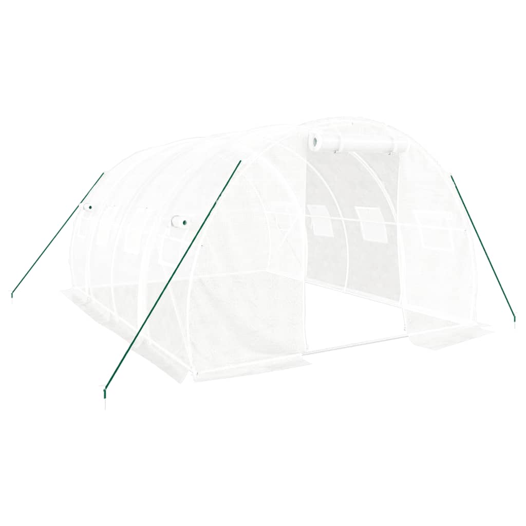 NNEVL Greenhouse with Steel Frame White 12 m² 4x3x2 m