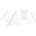 NNEVL Greenhouse with Steel Frame White 12 m² 4x3x2 m