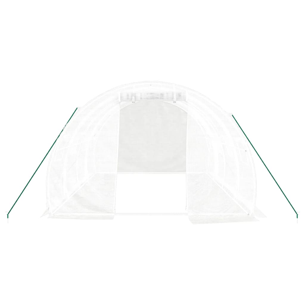 NNEVL Greenhouse with Steel Frame White 12 m² 4x3x2 m