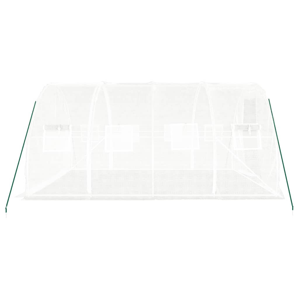 NNEVL Greenhouse with Steel Frame White 12 m² 4x3x2 m